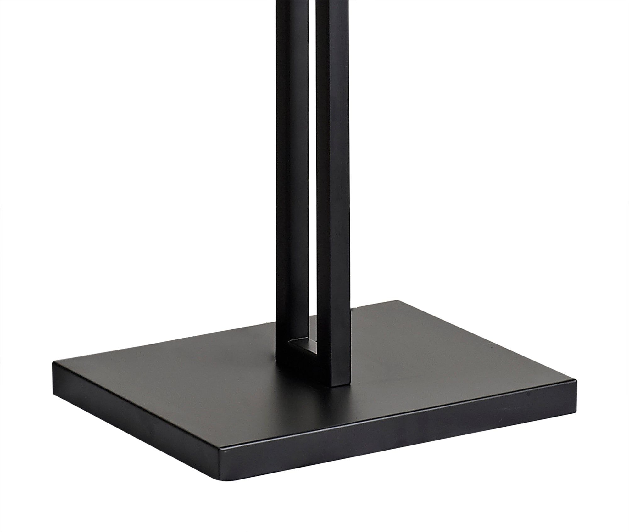 Vimonia Floor Lamp, 2 Light E27, Matt Black/Crystal Sand Glass