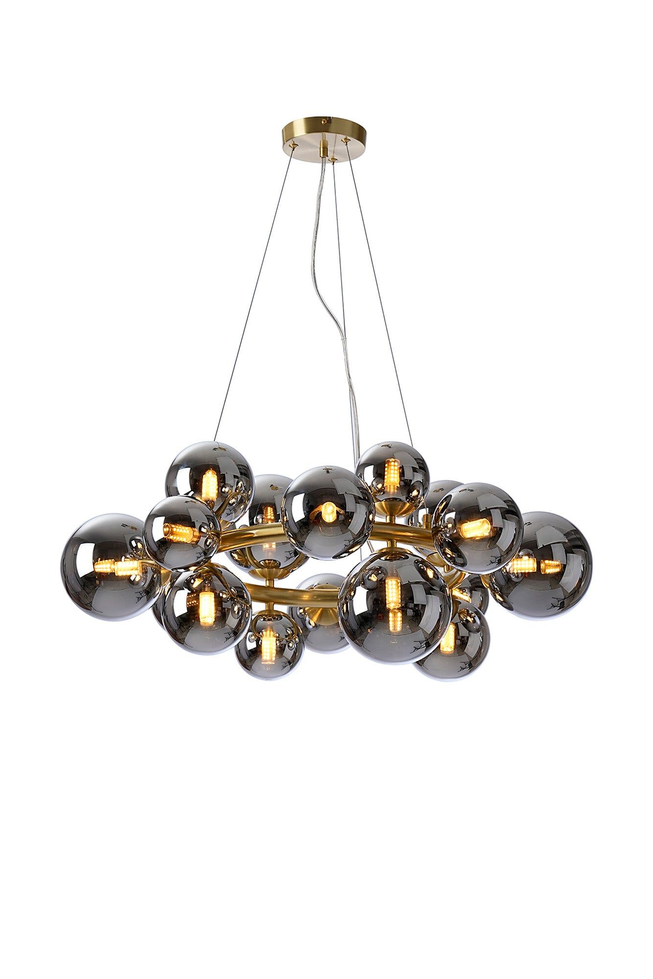 Austin Circular Centre Ceiling Light, 12Lt x G9, Satin Gold, Satin Nickel, Satin Black -Finish