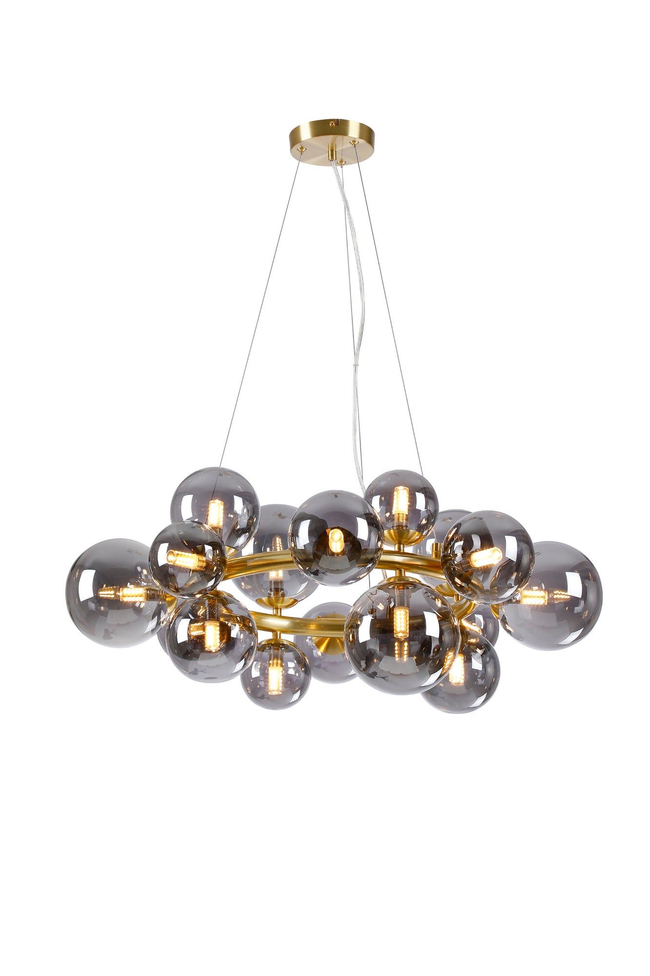 Austin Circular Centre Ceiling Light, 12Lt x G9, Satin Gold, Satin Nickel, Satin Black -Finish