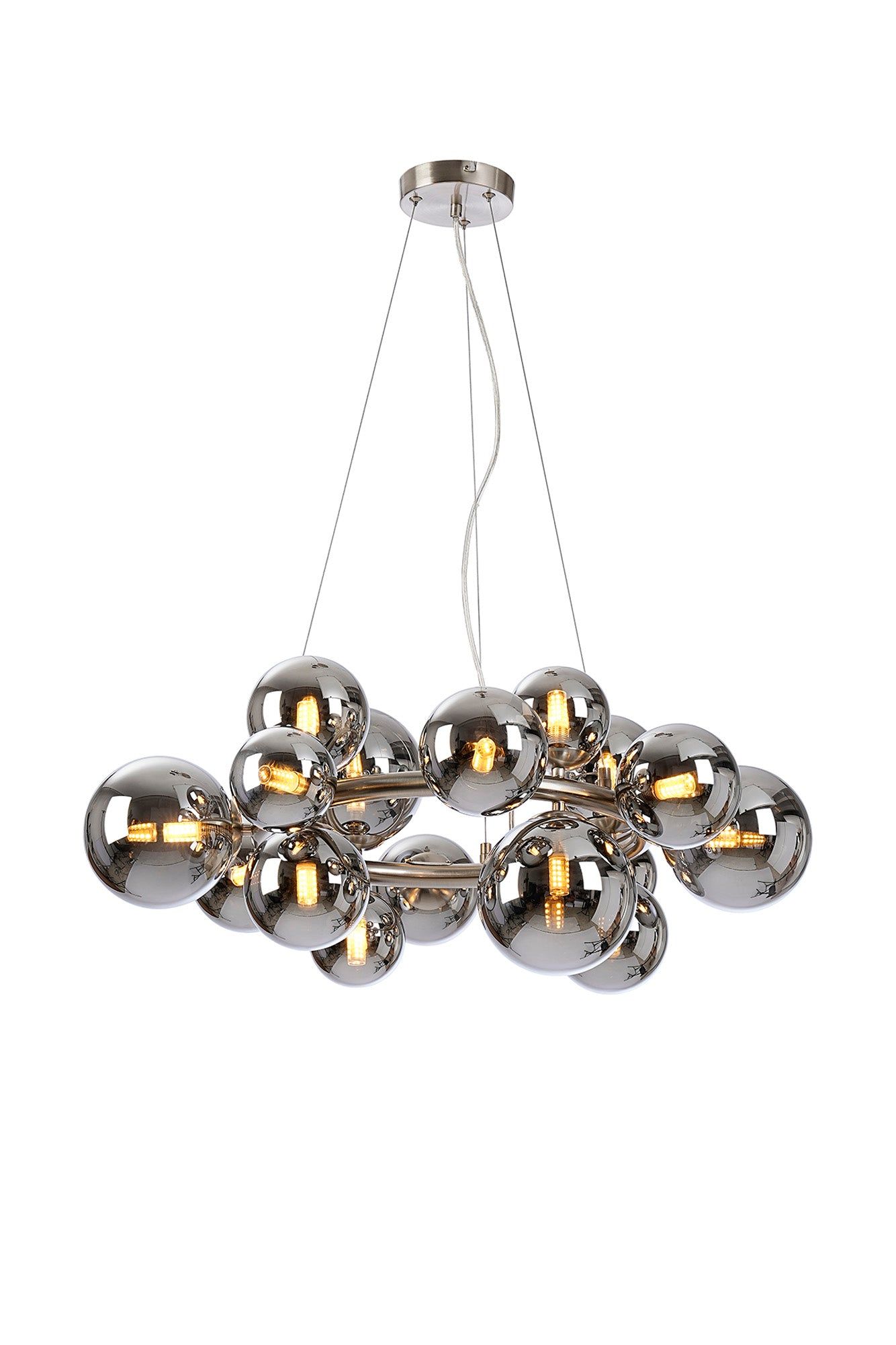 Austin Circular Centre Ceiling Light, 12Lt x G9, Satin Gold, Satin Nickel, Satin Black -Finish