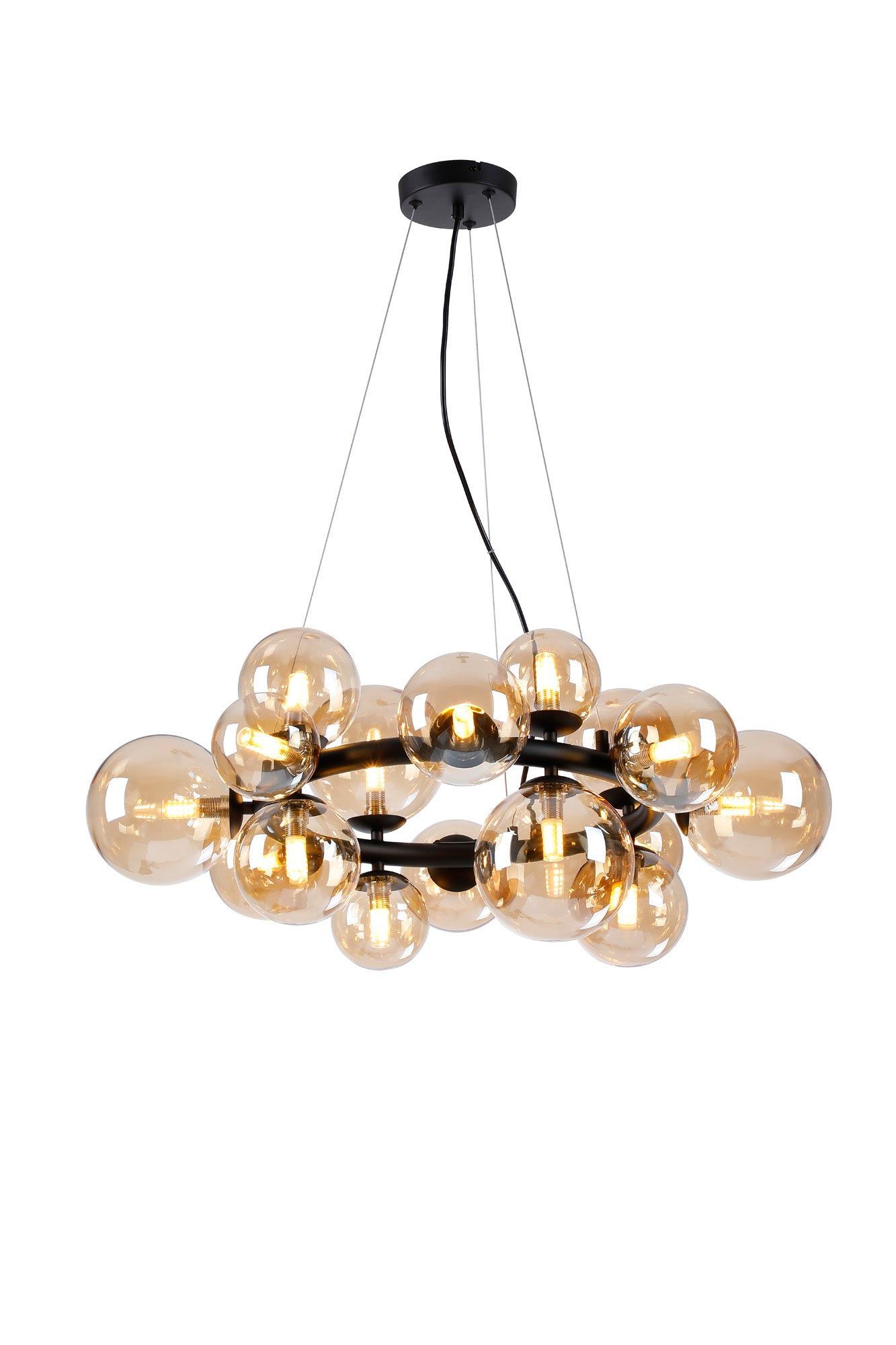 Austin Circular Centre Ceiling Light, 12Lt x G9, Satin Gold, Satin Nickel, Satin Black -Finish
