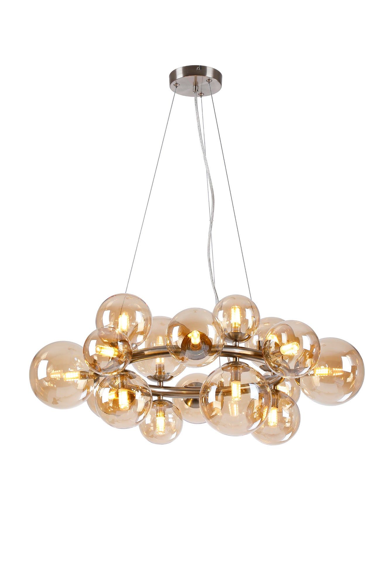 Austin Circular Centre Ceiling Light, 12Lt x G9, Satin Gold, Satin Nickel, Satin Black -Finish