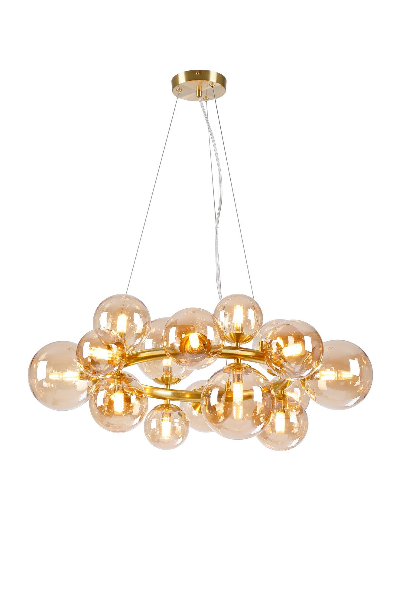 Austin Circular Centre Ceiling Light, 12Lt x G9, Satin Gold, Satin Nickel, Satin Black -Finish