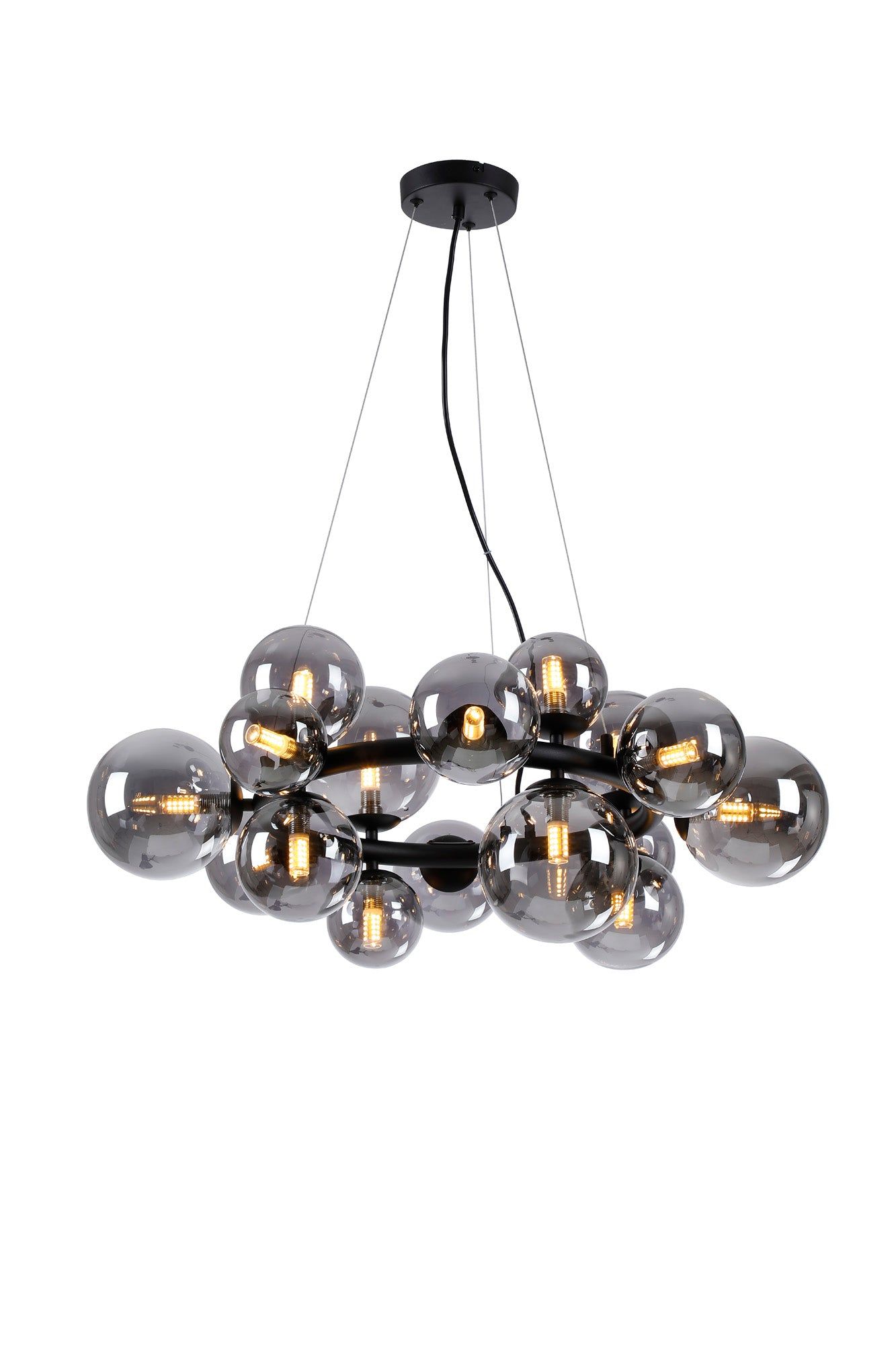 Austin Circular Centre Ceiling Light, 12Lt x G9, Satin Gold, Satin Nickel, Satin Black -Finish
