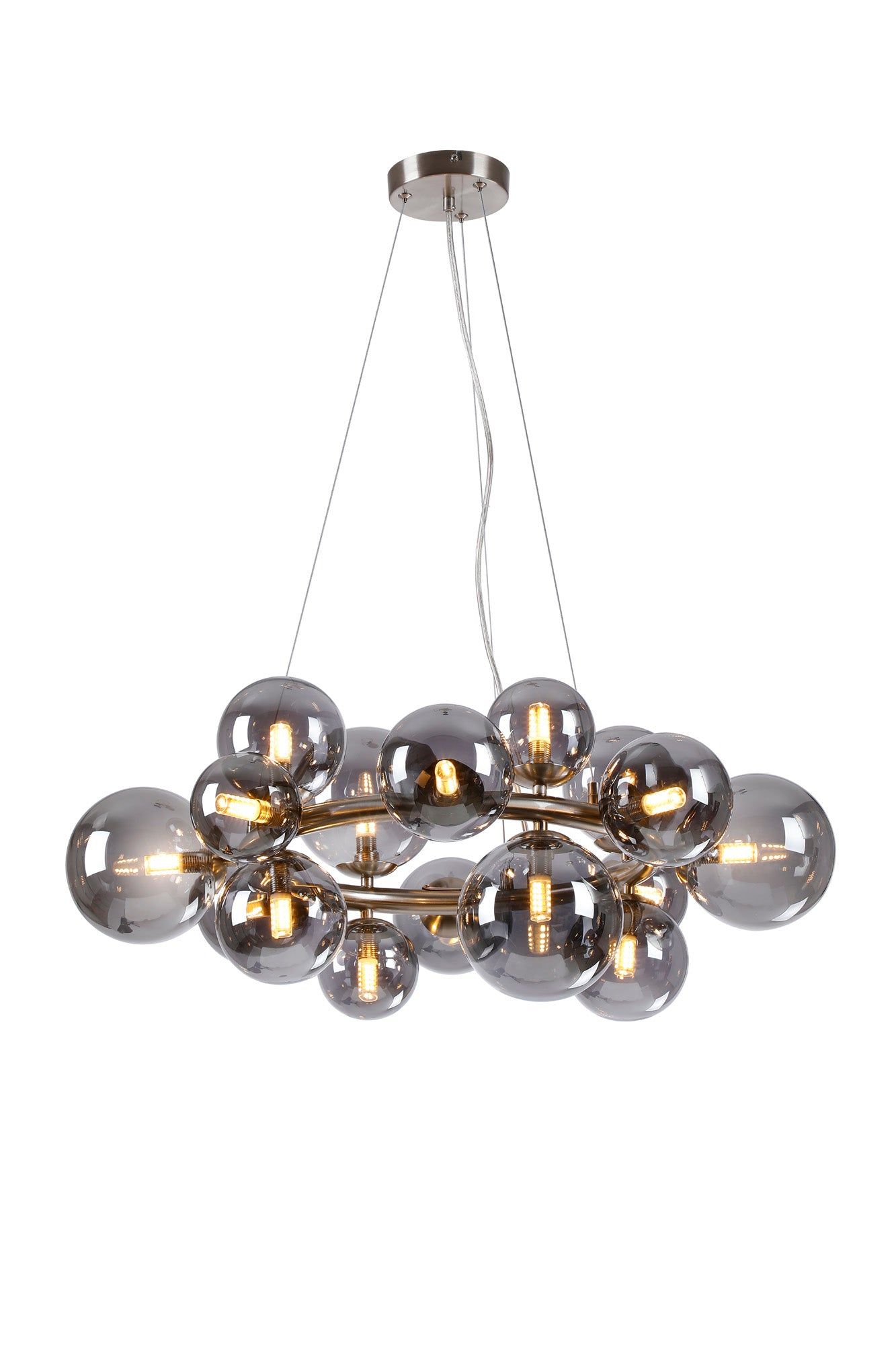Austin Circular Centre Ceiling Light, 12Lt x G9, Satin Gold, Satin Nickel, Satin Black -Finish
