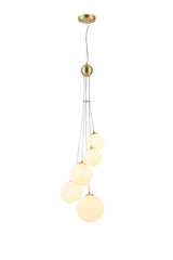  Austin Stylish Cluster Ceiling Light,5Lt G9, Satin Gold, Satin Nickel, Satin Black -Finish