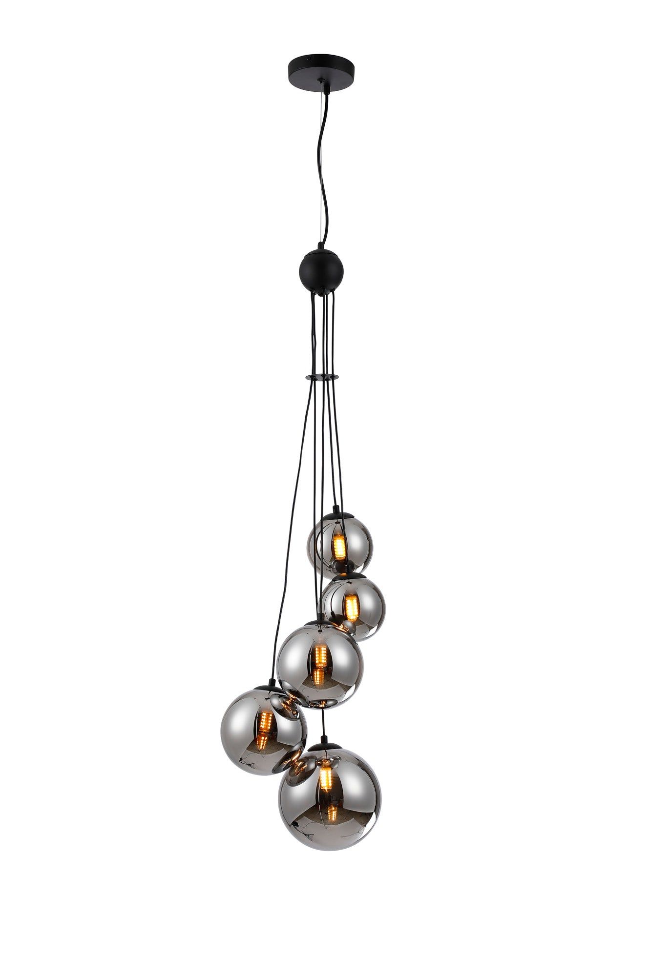  Austin Stylish Cluster Ceiling Light,5Lt G9, Satin Gold, Satin Nickel, Satin Black -Finish