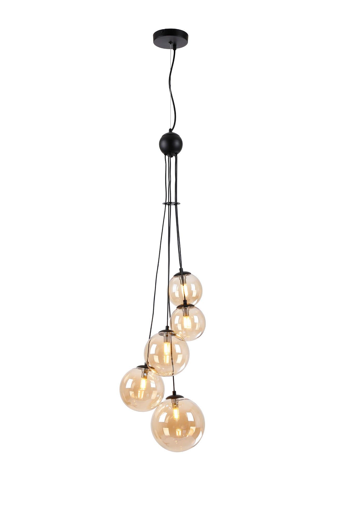  Austin Stylish Cluster Ceiling Light,5Lt G9, Satin Gold, Satin Nickel, Satin Black -Finish