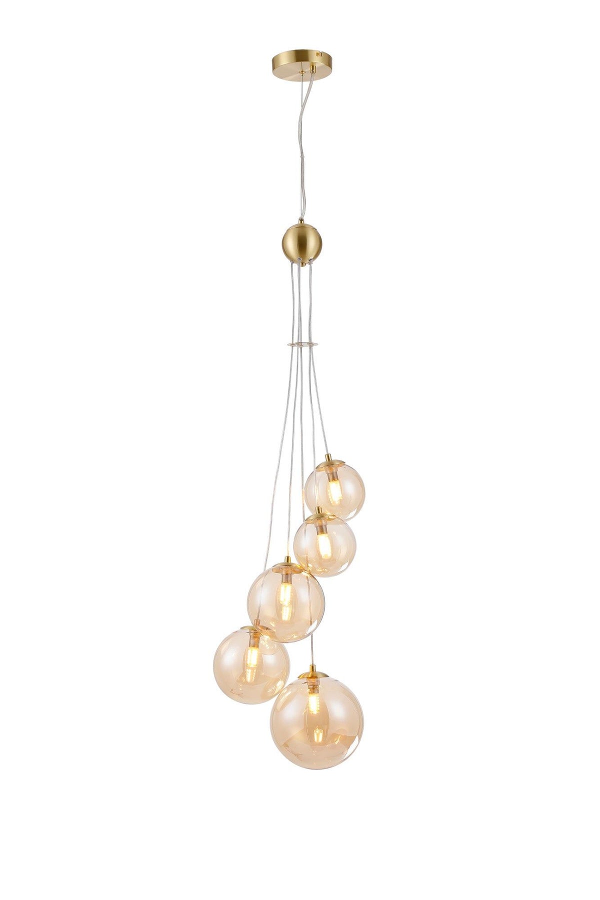  Austin Stylish Cluster Ceiling Light,5Lt G9, Satin Gold, Satin Nickel, Satin Black -Finish