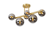 Austin Semi Flush Ceiling Light, Satin Gold, Satin Nickel, Satin Black