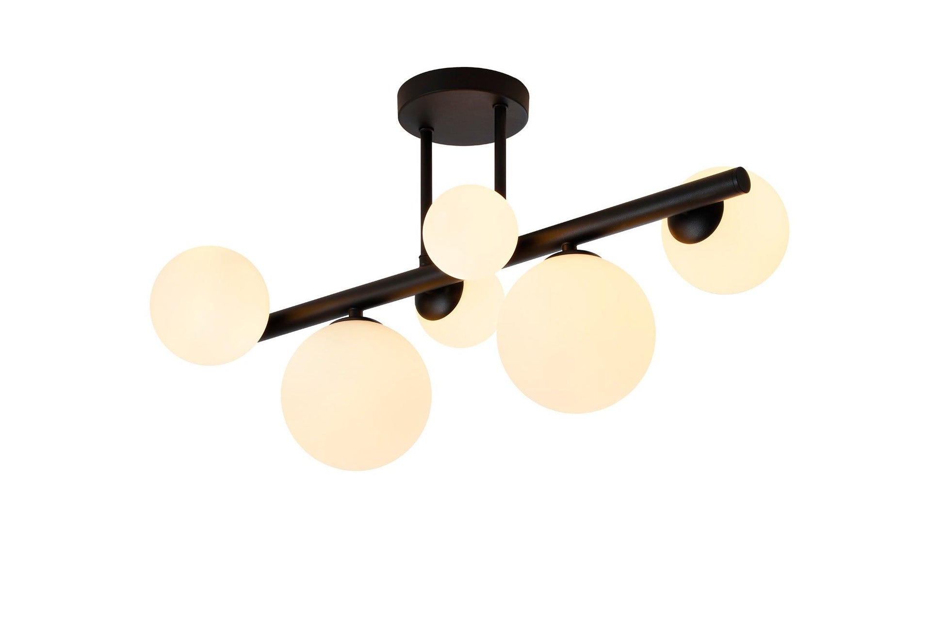 Austin Semi Flush Ceiling Light, Satin Gold, Satin Nickel, Satin Black