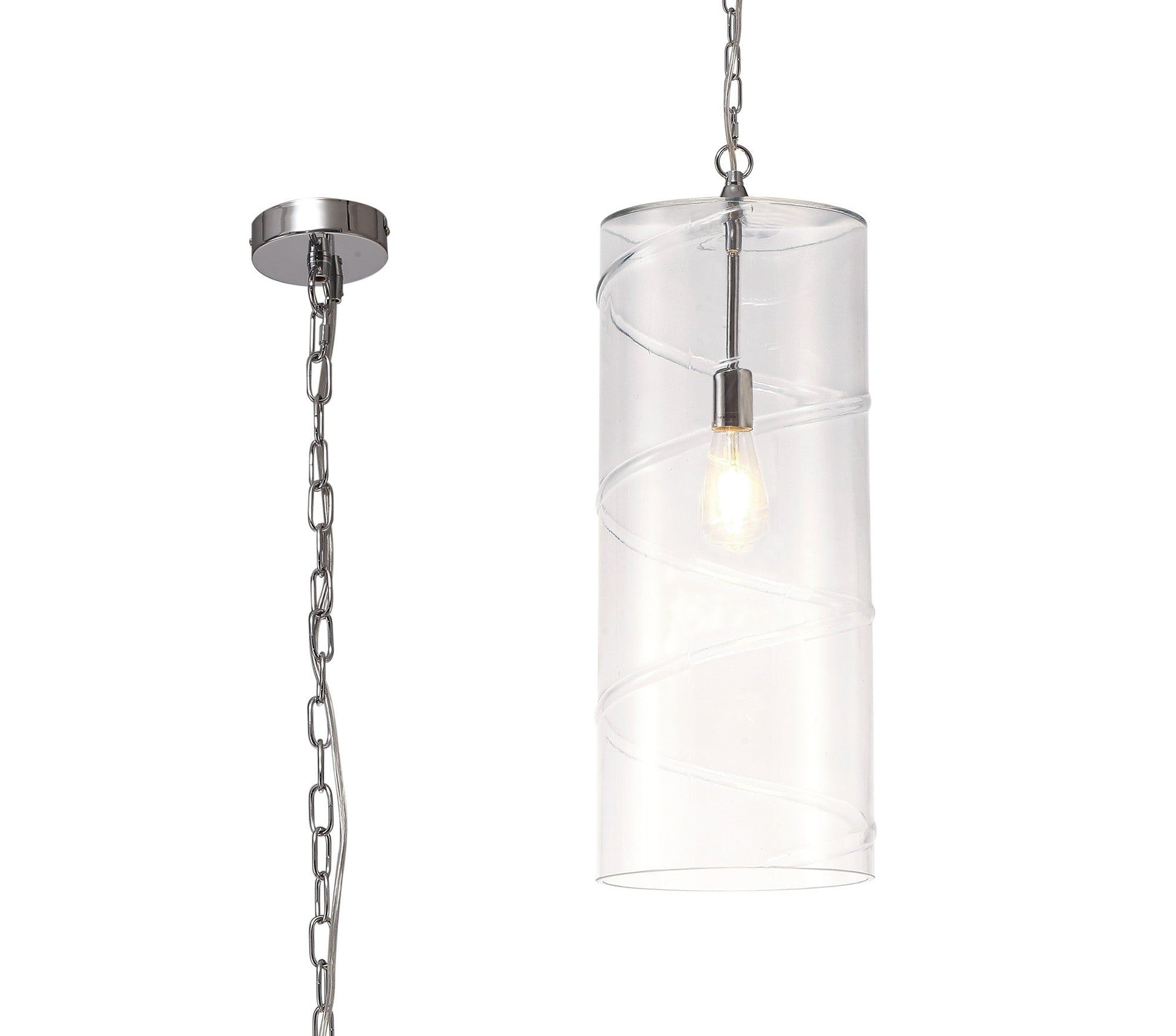 Shauna Pendant, 1 Light E27, Antique Brass/Amber,  Matt Black/Smoked,  Matt Black/Smoked