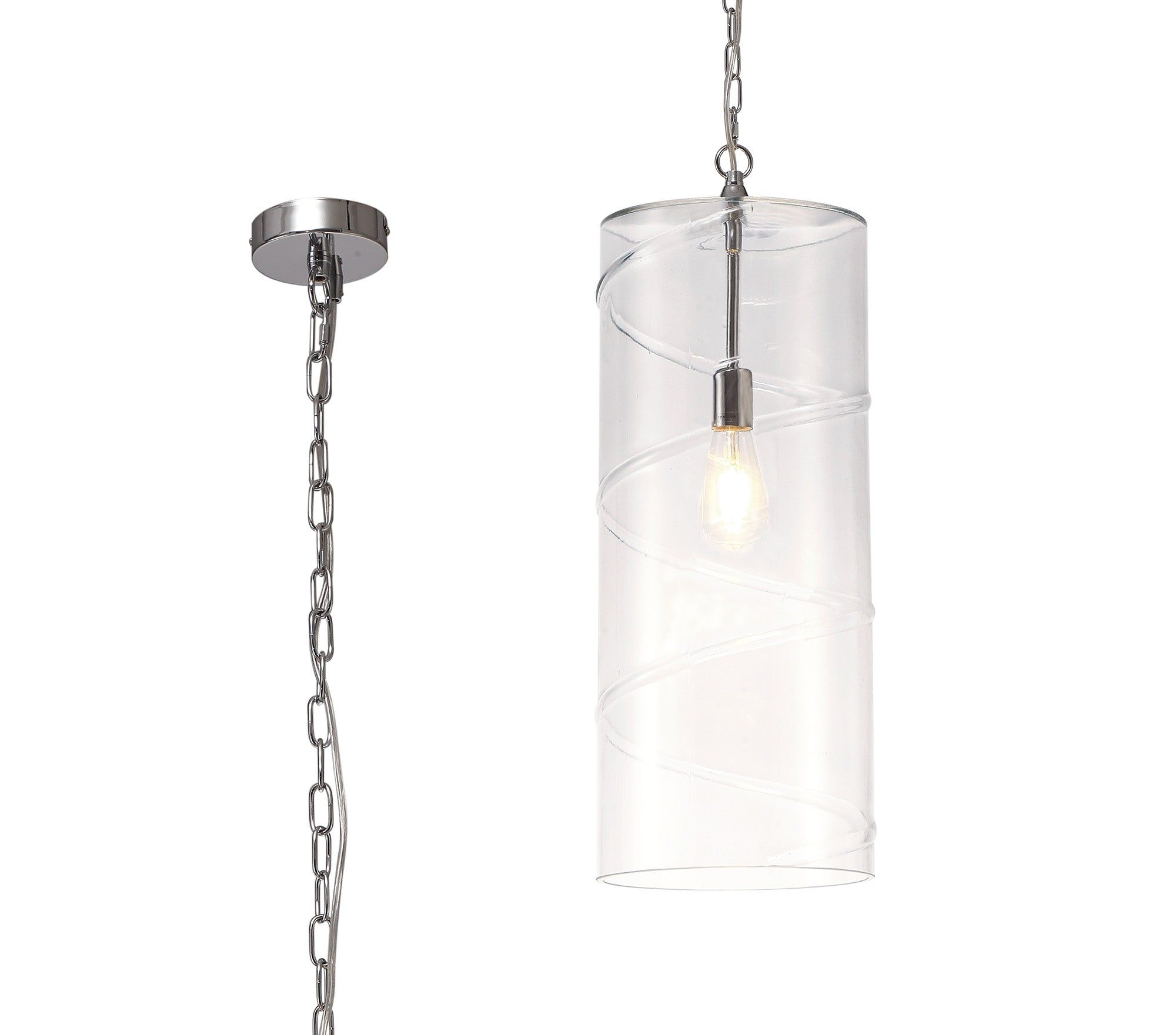 Shauna Pendant, 1 Light E27, Antique Brass/Amber,  Matt Black/Smoked,  Matt Black/Smoked