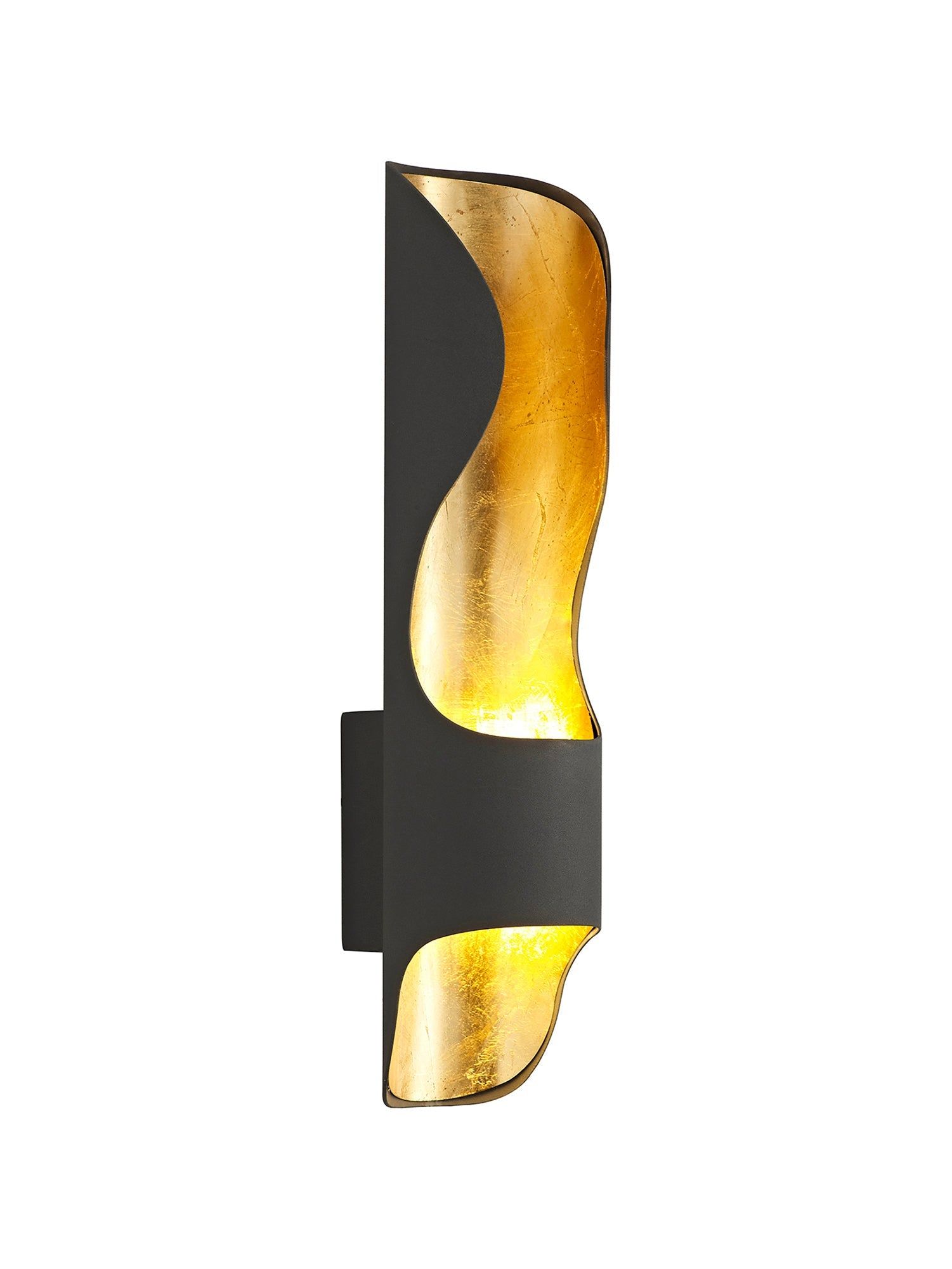 Thomina Wall Lamp, 1 x 8W LED, 3000K, 640lm, 3yrs Warranty - Anthracite & Gold Finish IP20