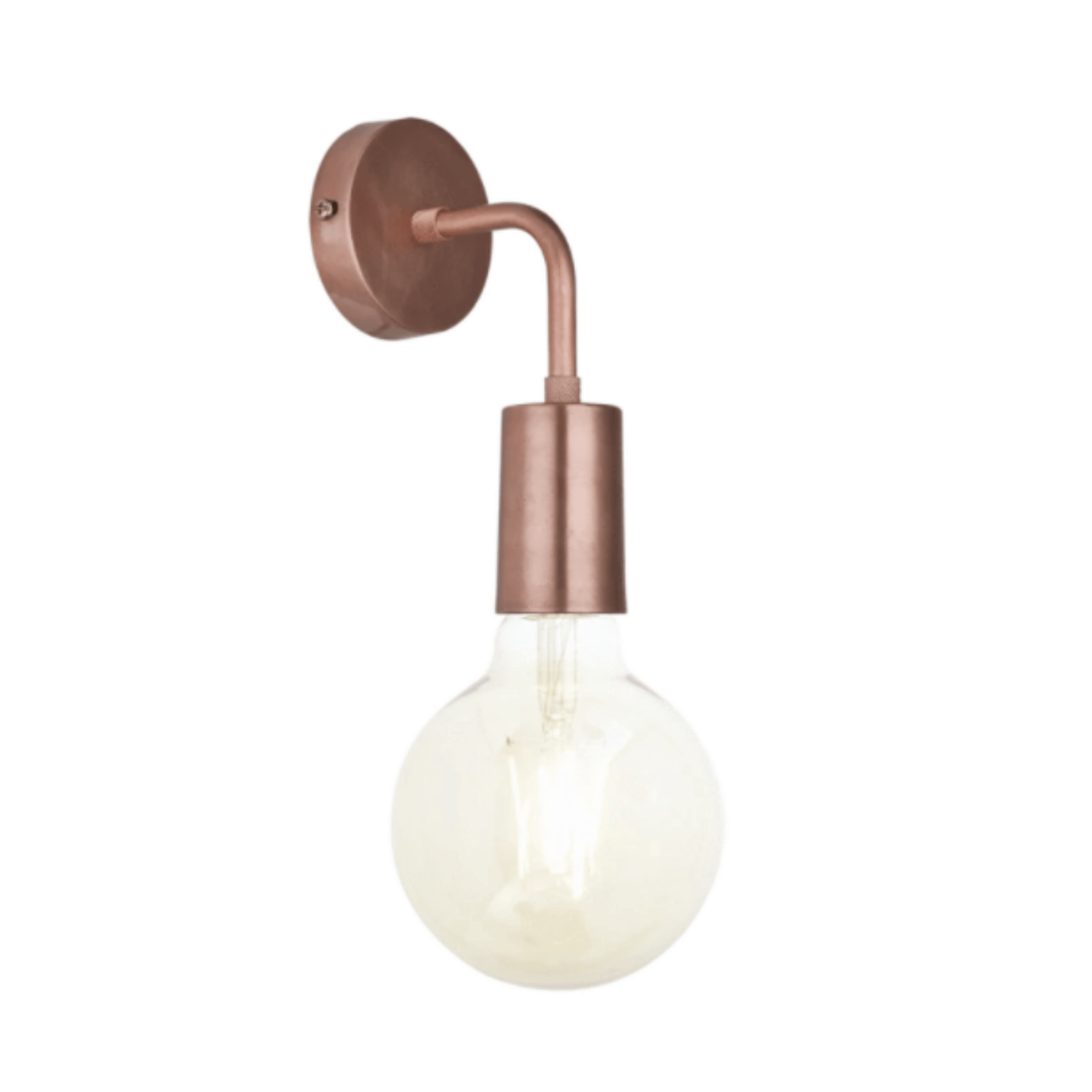 Sleek Edison Wall Light - Pewter/Copper/Brass