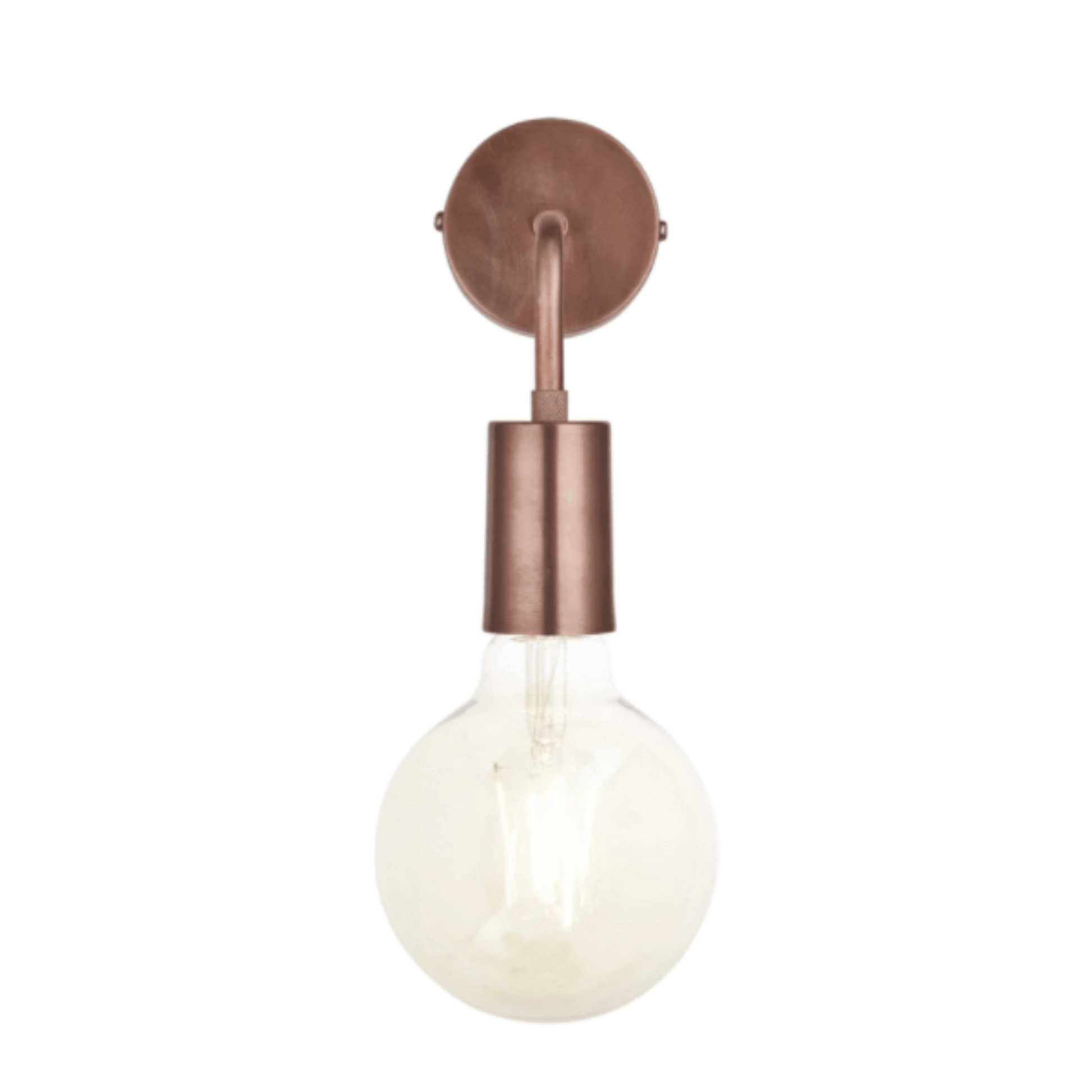 Sleek Edison Wall Light - Pewter/Copper/Brass