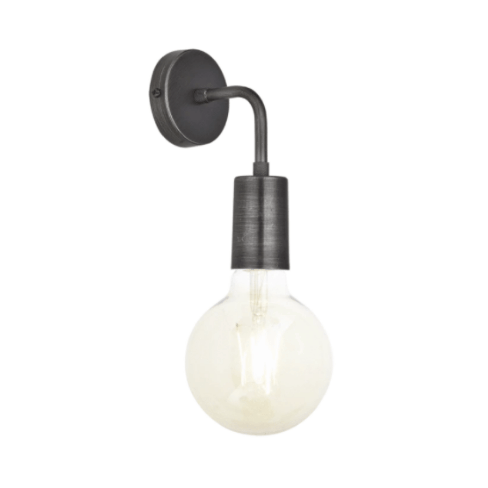 Sleek Edison Wall Light - Pewter - Cusack Lighting