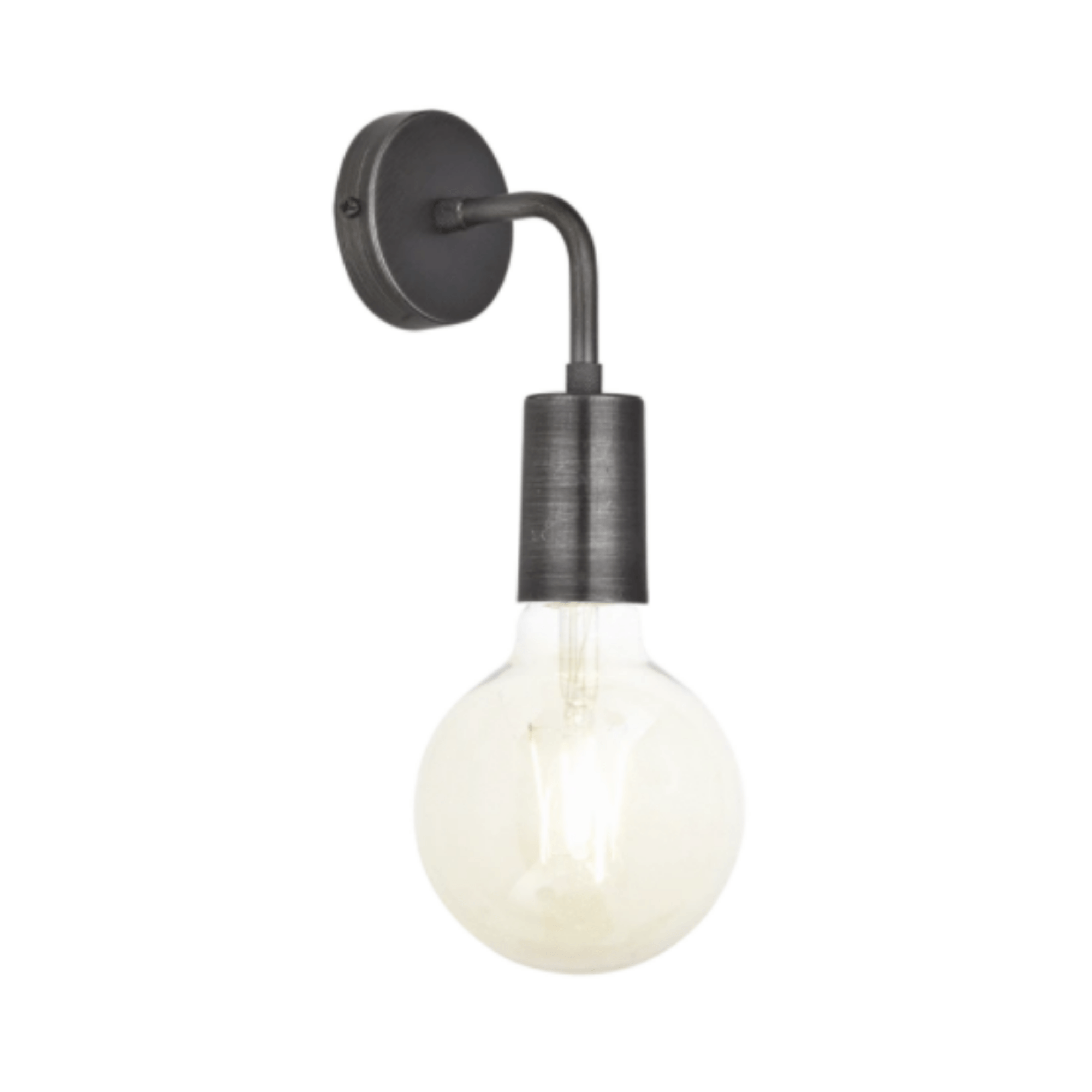 Sleek Edison Wall Light - Pewter - Cusack Lighting
