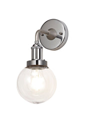 Soiree Wall Lamp 1 Light E27 IP65 Exterior Titanium Silver/Polished Chrome