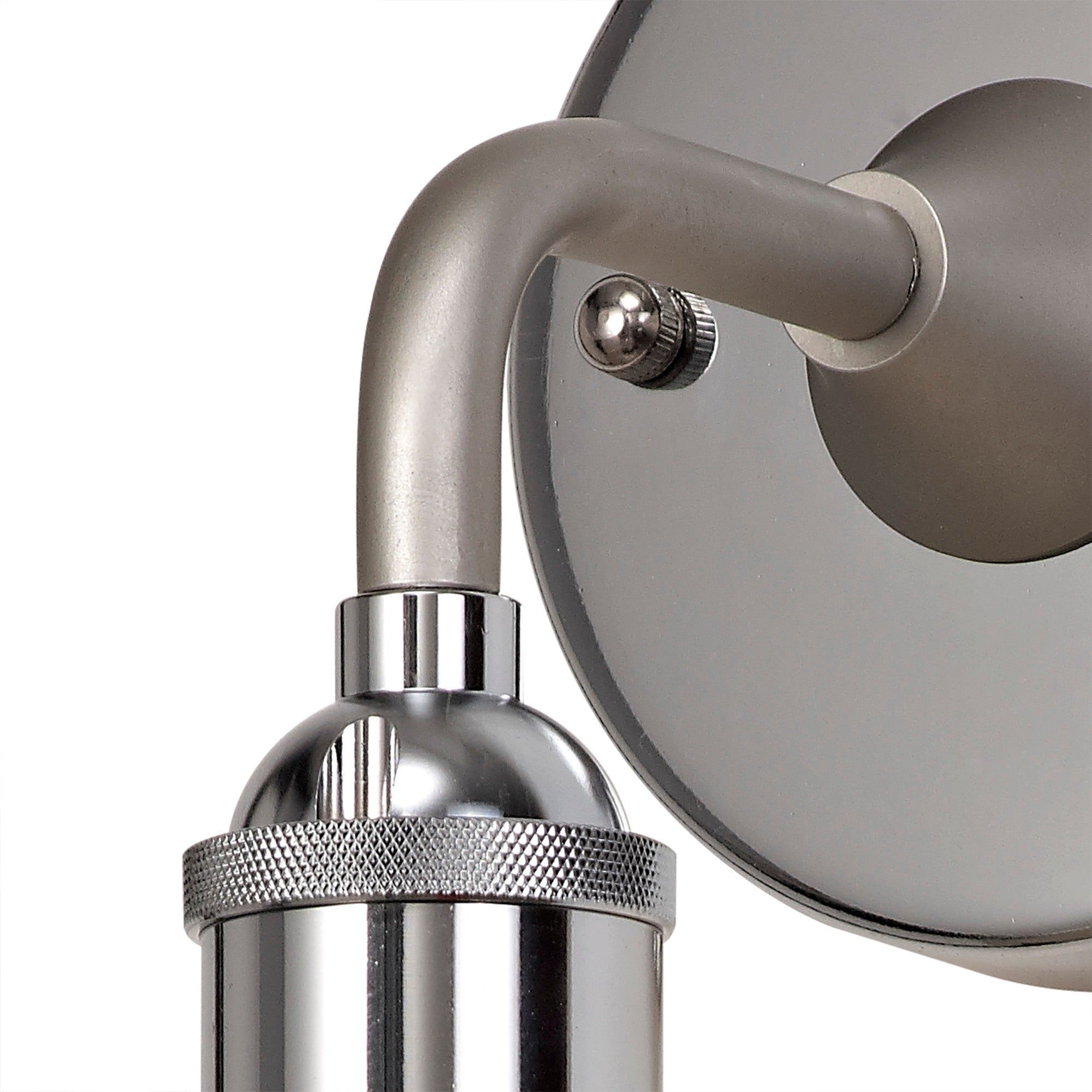 Soiree Wall Lamp 1 Light E27 IP65 Exterior Titanium Silver/Polished Chrome