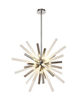 Sonta Pendant 16 Light G9, Amber & Champagne/Polished Chrome