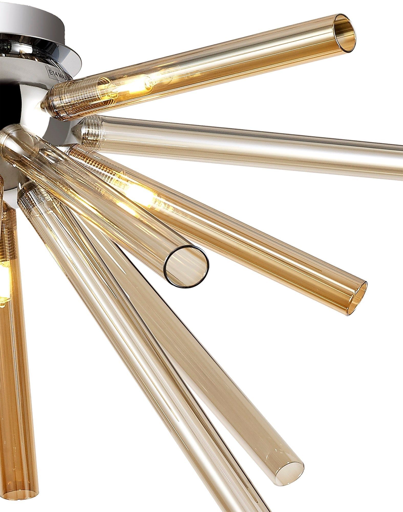 Sonta Semi-Flush 8 Light G9, Clear & Chrome/Smoked & Frosted/Amber & Champagne/Polished Chrome