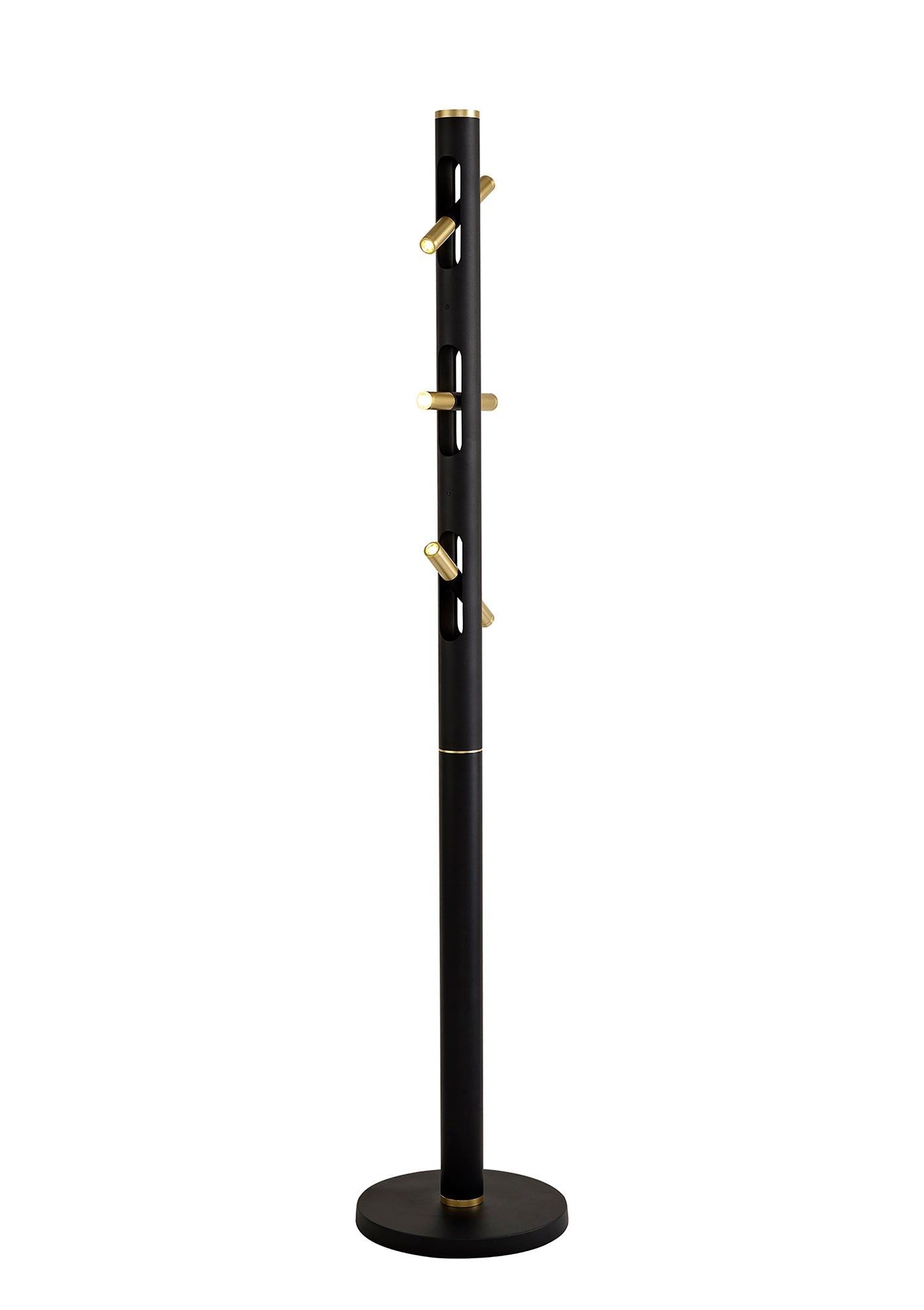 Sovera Floor Lamp, 6 x 2W LED, 3000K, 1680lm, Sand Black/Gold, 3yrs Warranty