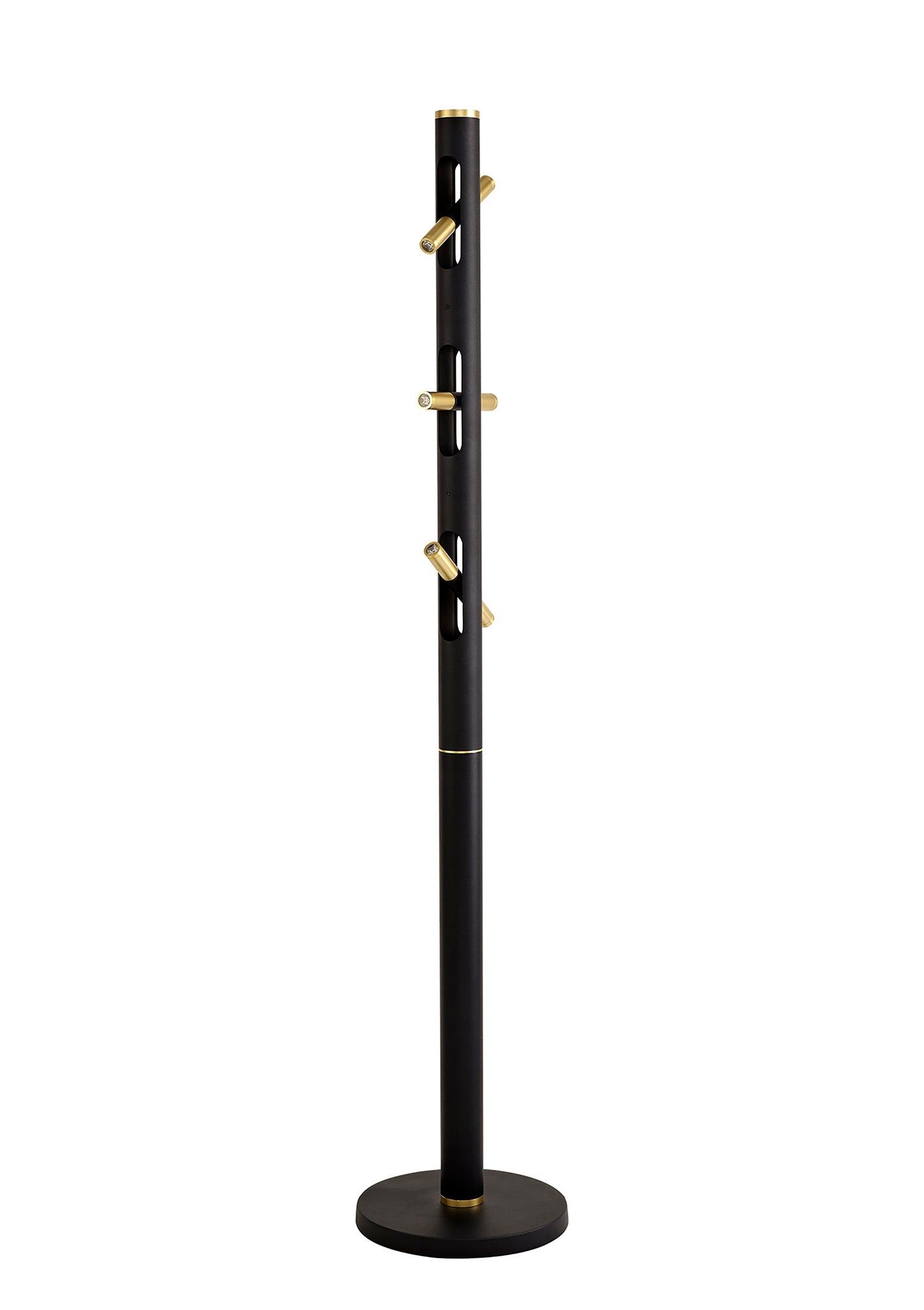 Sovera Floor Lamp, 6 x 2W LED, 3000K, 1680lm, Sand Black/Gold, 3yrs Warranty