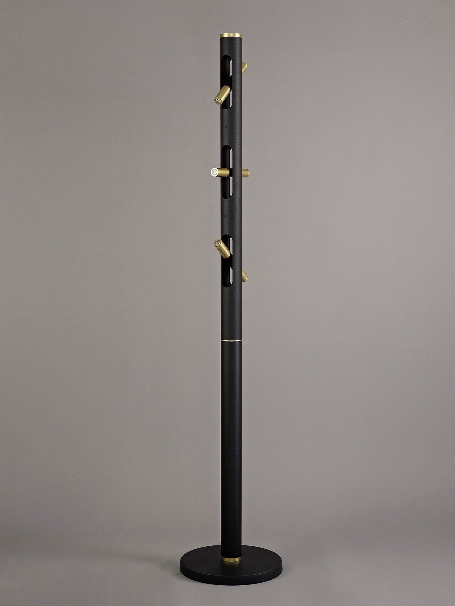 Sovera Floor Lamp, 6 x 2W LED, 3000K, 1680lm, Sand Black/Gold, 3yrs Warranty