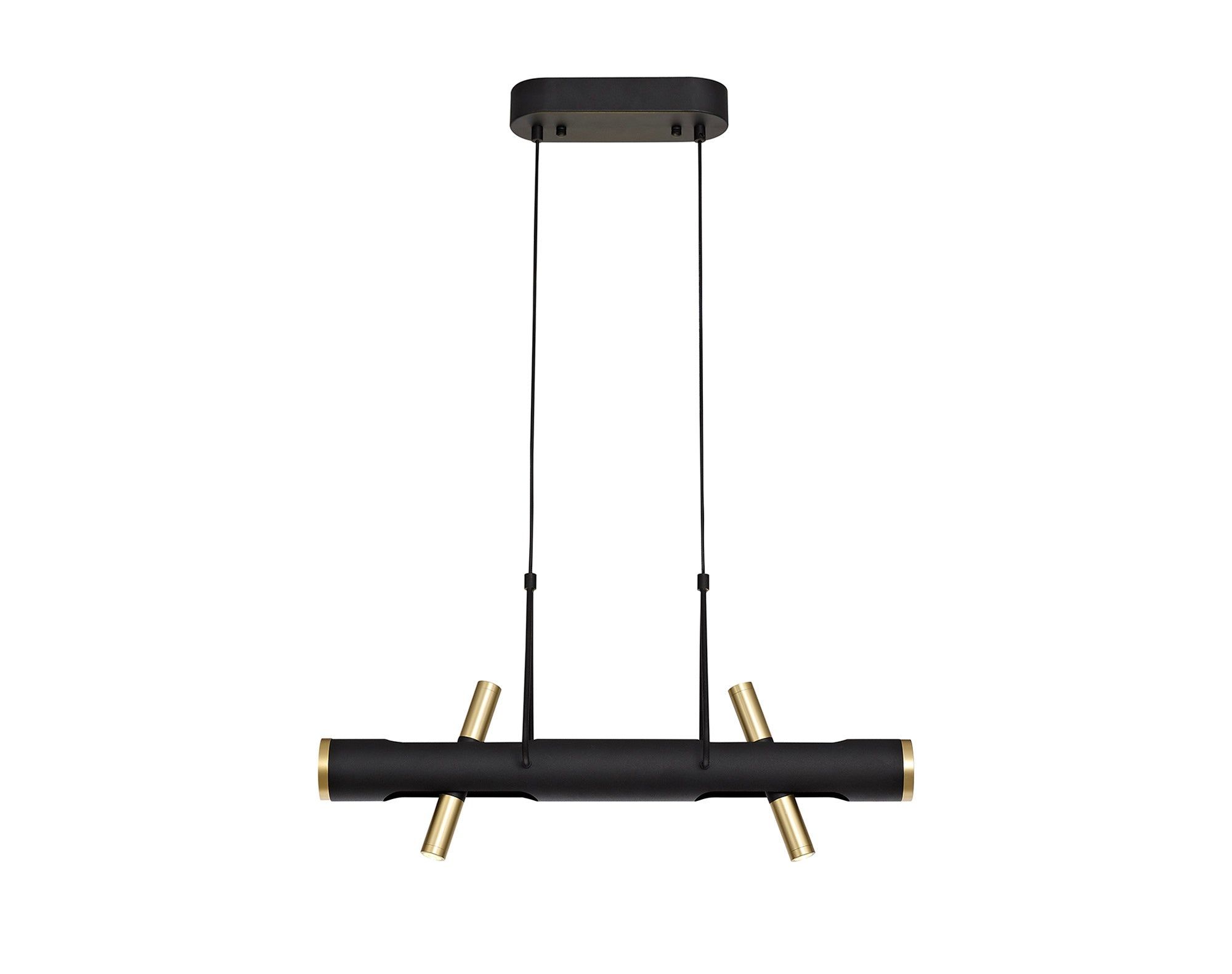 Sovera Linear Pendant Medium/Large , Sand Black, Gold, 3yrs Warranty