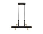 Sovera Linear Pendant Medium/Large , Sand Black, Gold, 3yrs Warranty