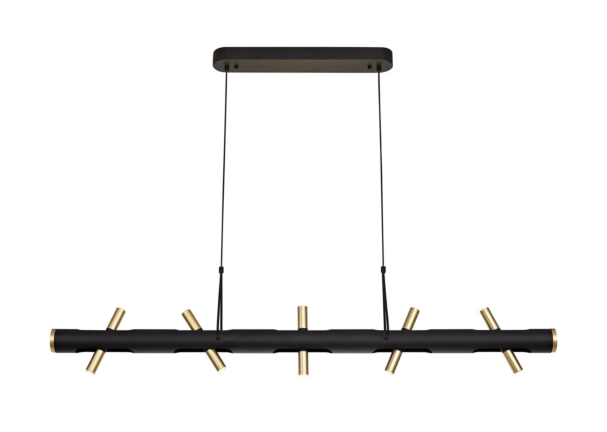 Sovera Linear Pendant Medium/Large , Sand Black, Gold, 3yrs Warranty