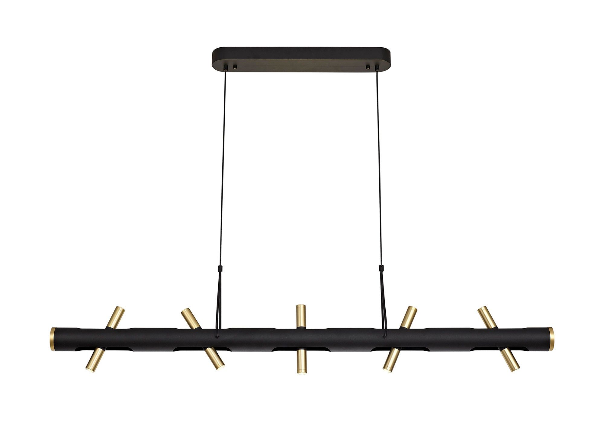 Sovera Linear Pendant Medium/Large , Sand Black, Gold, 3yrs Warranty