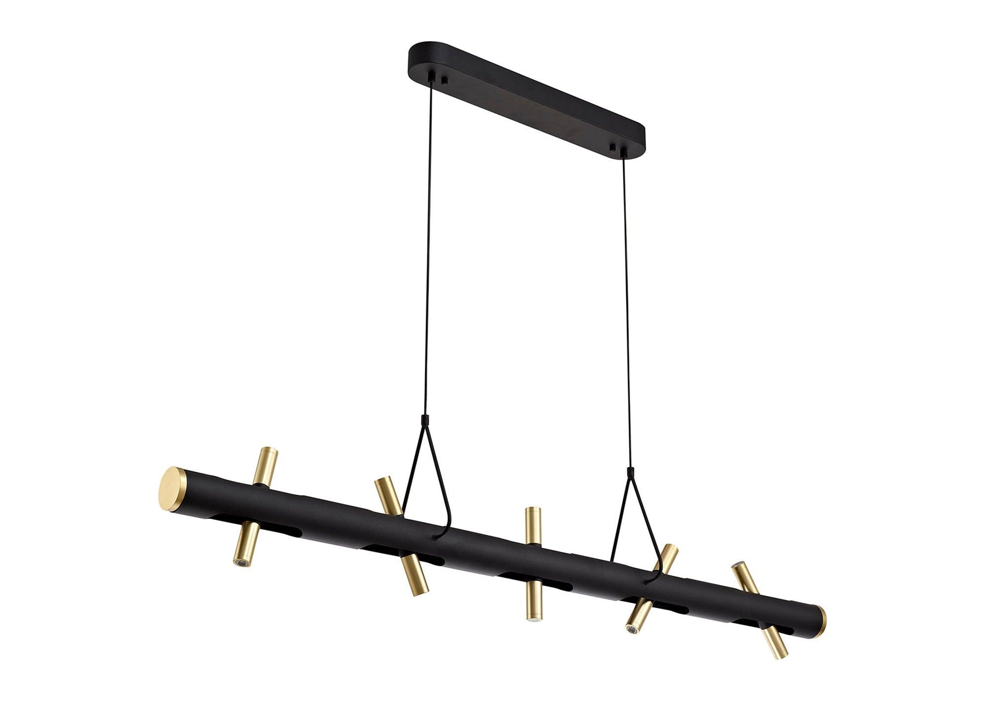 Sovera Linear Pendant Medium/Large , Sand Black, Gold, 3yrs Warranty