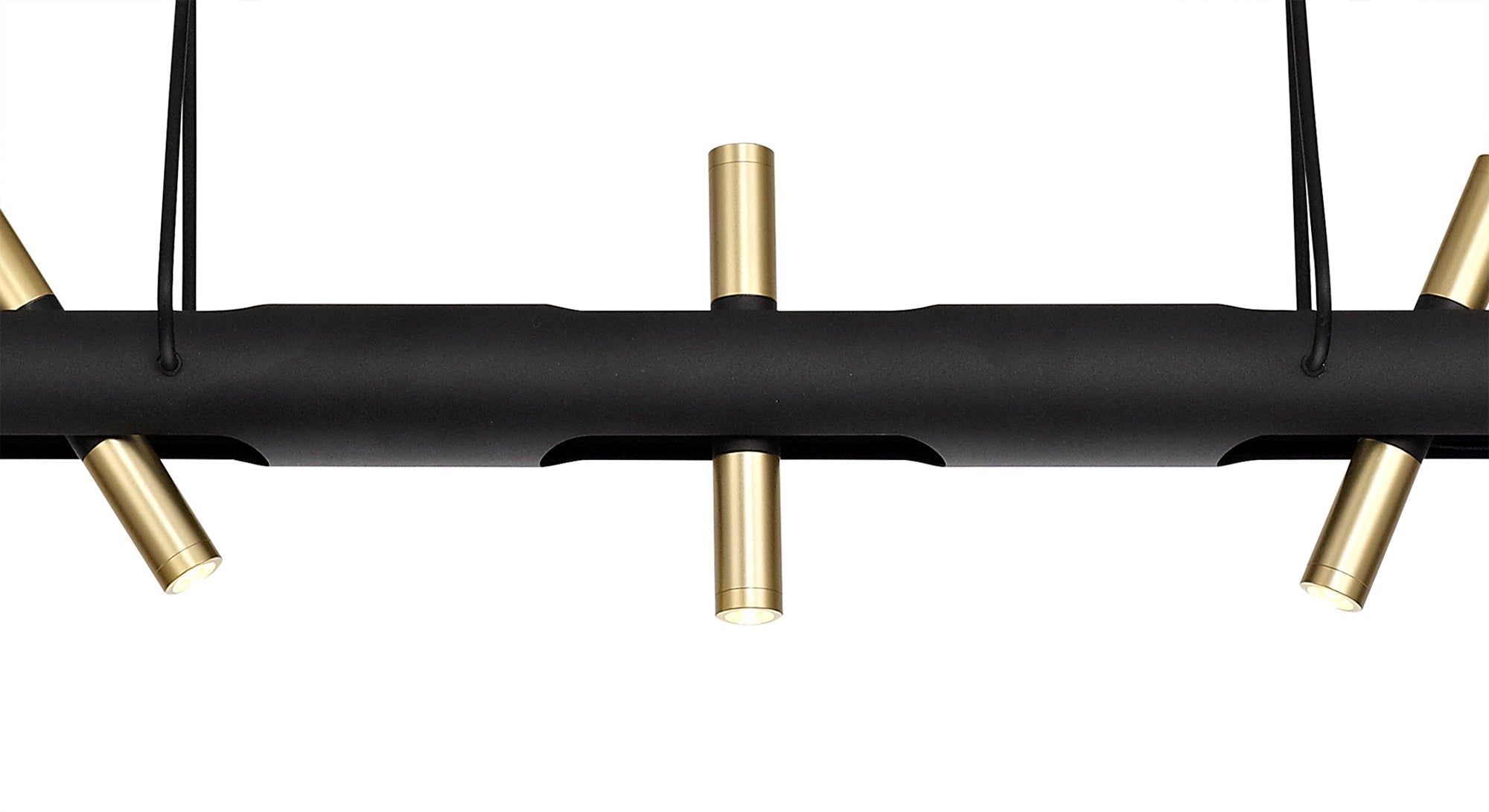 Sovera Linear Pendant Medium/Large , Sand Black, Gold, 3yrs Warranty