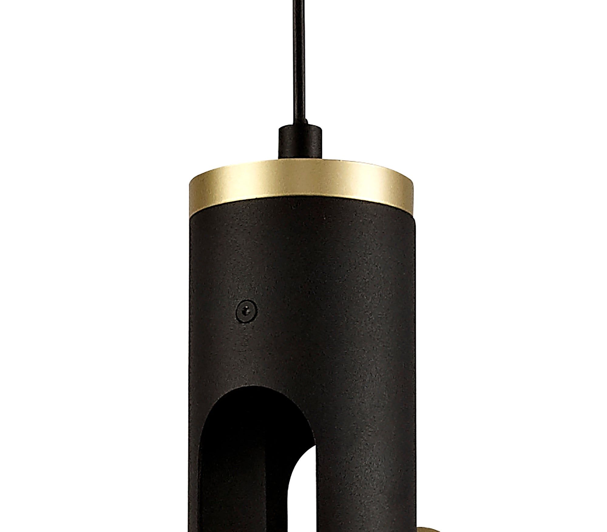 Sovera Pendant, 2 x 2W LED, 3000K, 560lm, Sand Black/Gold, 3yrs Warranty