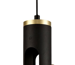 Sovera Pendant, 2 x 2W LED, 3000K, 560lm, Sand Black/Gold, 3yrs Warranty