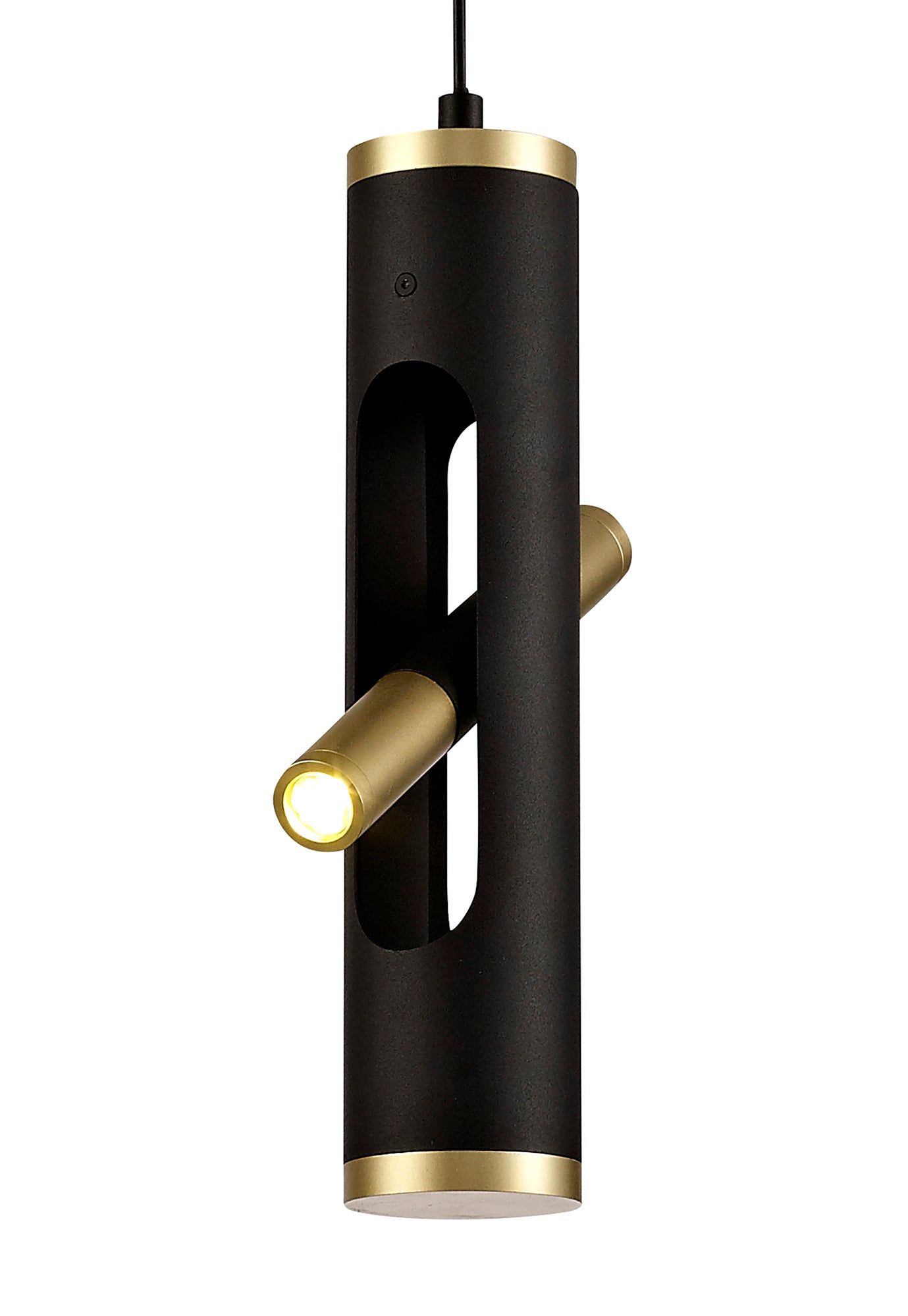 Sovera Pendant, 2 x 2W LED, 3000K, 560lm, Sand Black/Gold, 3yrs Warranty