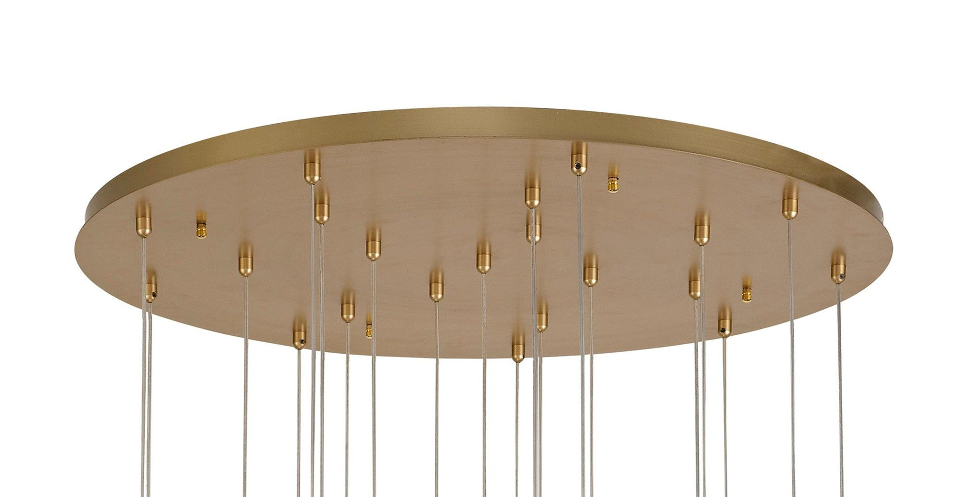 Spades Pendant Round 5m, 21 x 4.5W LED, 3000K, 3360lm, Painted Brushed Gold, 3yrs Warranty Item Weight: 34.2kg