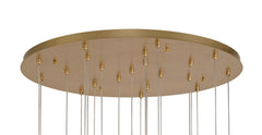 Spades Pendant Round 5m, 21 x 4.5W LED, 3000K, 3360lm, Painted Brushed Gold, 3yrs Warranty Item Weight: 34.2kg