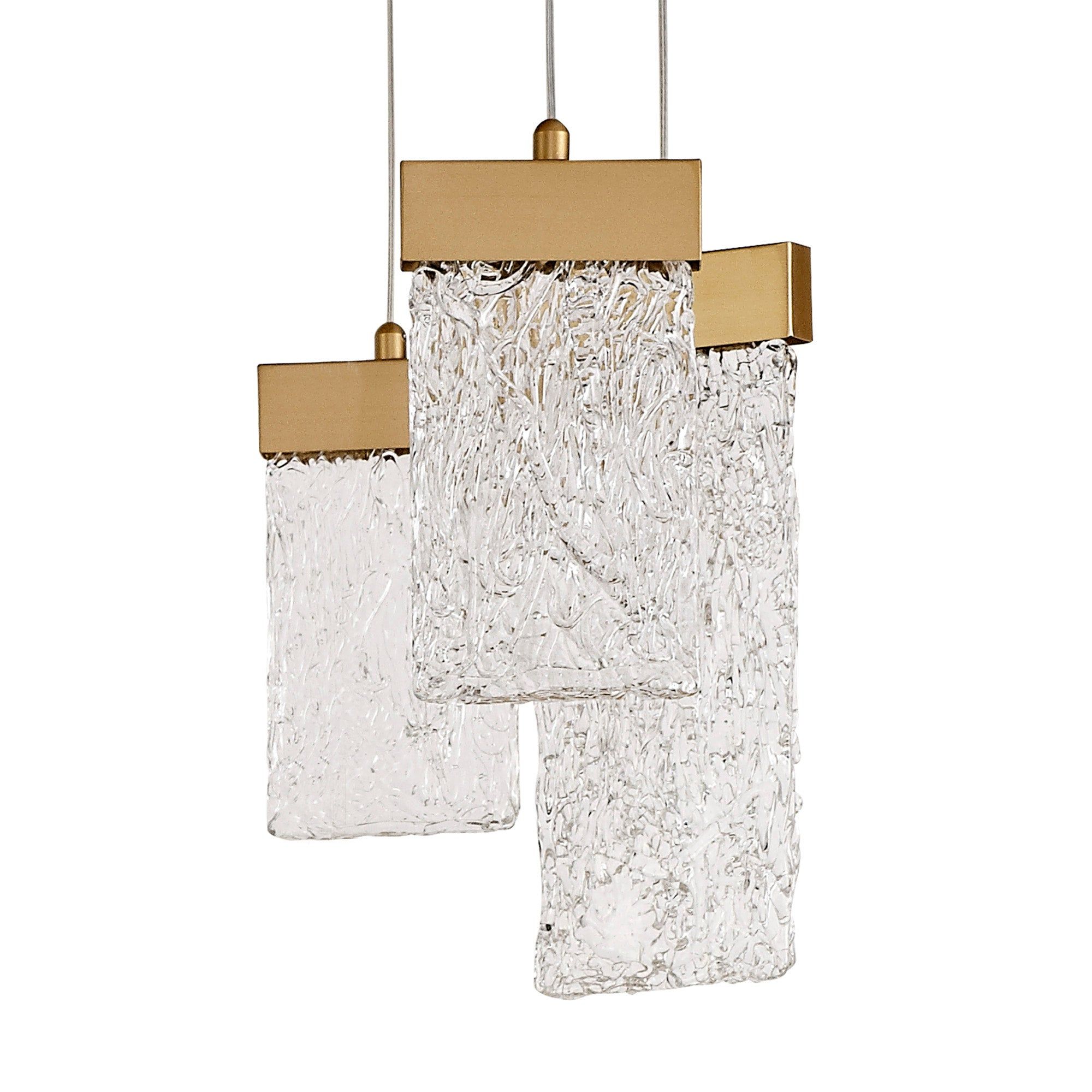 Spades Pendant Round 5m, 21 x 4.5W LED, 3000K, 3360lm, Painted Brushed Gold, 3yrs Warranty Item Weight: 34.2kg