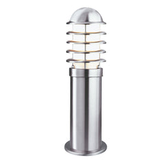 STAINLESS STEEL IP44 OUTDOOR BOLLARD LIGHT WITH POLYCARBONATE DIFFUSER (450) - Cusack Lighting