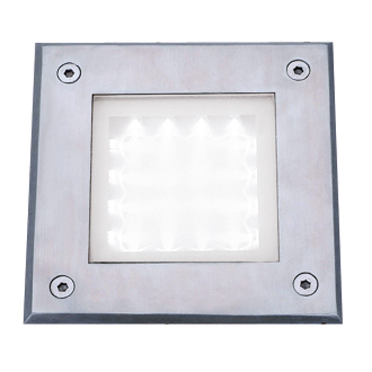 STAINLESS STEEL IP68 16 LED RECESSED SQUARE WALKOVER WITH WHITE LED LIGHT - Cusack Lighting