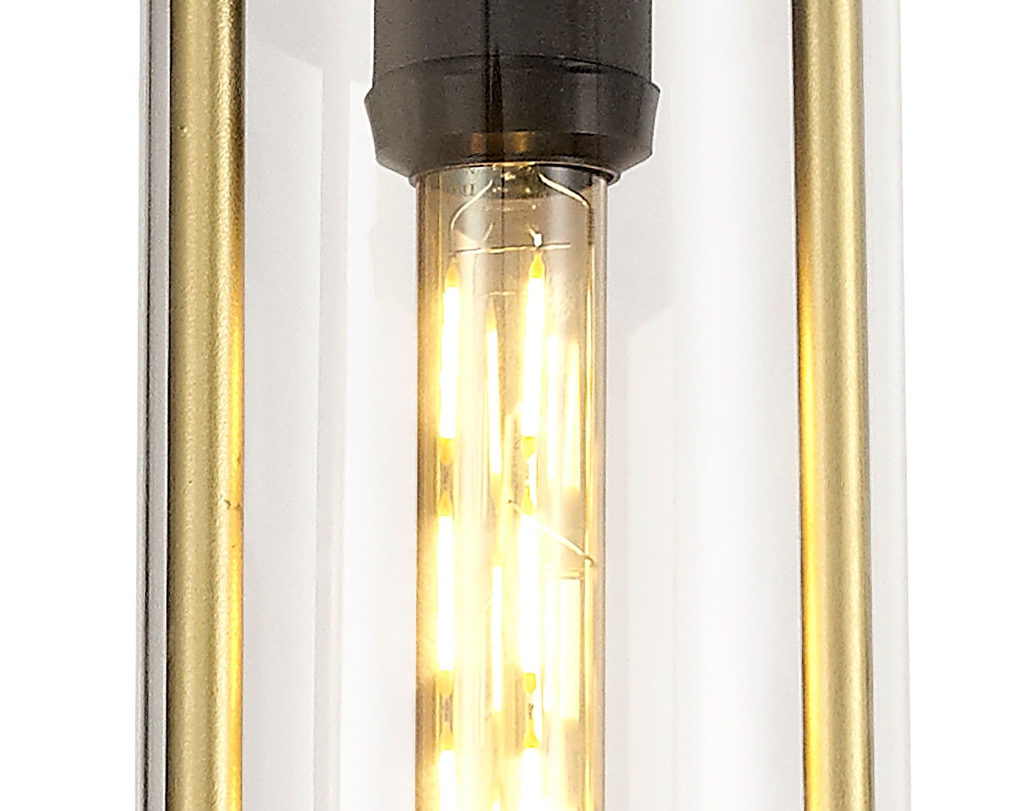 Ster Pendant, 1 x E27, Black & Gold/Clear Glass, IP54, 2yrs Warranty