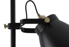 Stoke Adjustable Floor Lamp, 1 x E27, Matt Black/Antique Brass/Khaki