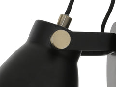Stoke Adjustable Switched Wall Lamp, 1 x E27, Matt Black/Antique Brass/Khaki