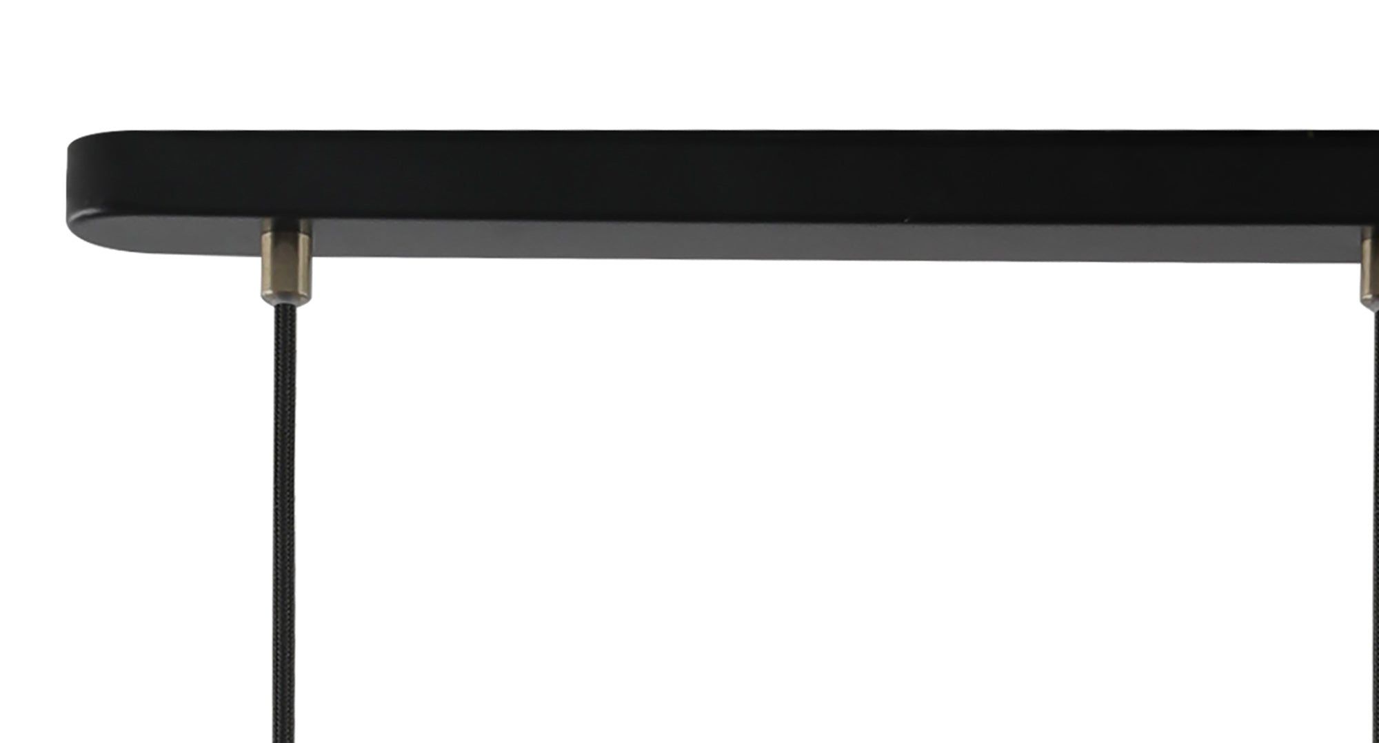 Stoke Linear Pendant, 3 x E27, Matt Black/Antique Brass/Khaki