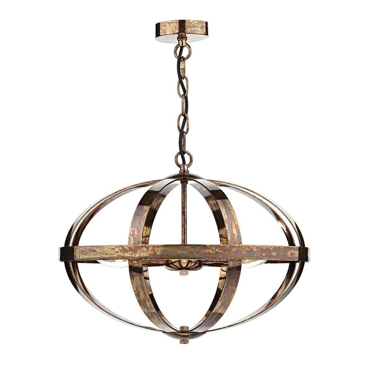 Dar Symbol 3 Light Fitting Petrol Copper - Cusack Lighting