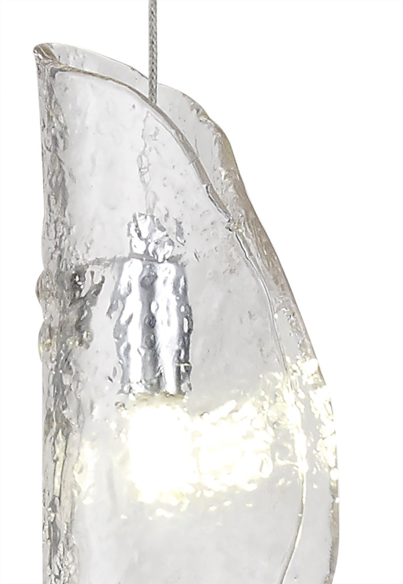 Syros Pendant 2m, 1 x G9, Polished Chrome/Amber Glass/Clear Glass/Smoked Glass