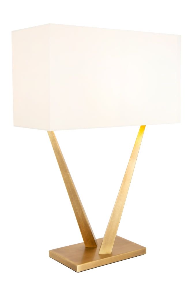 Tace Table Lamp Brass and Off-White -Finish